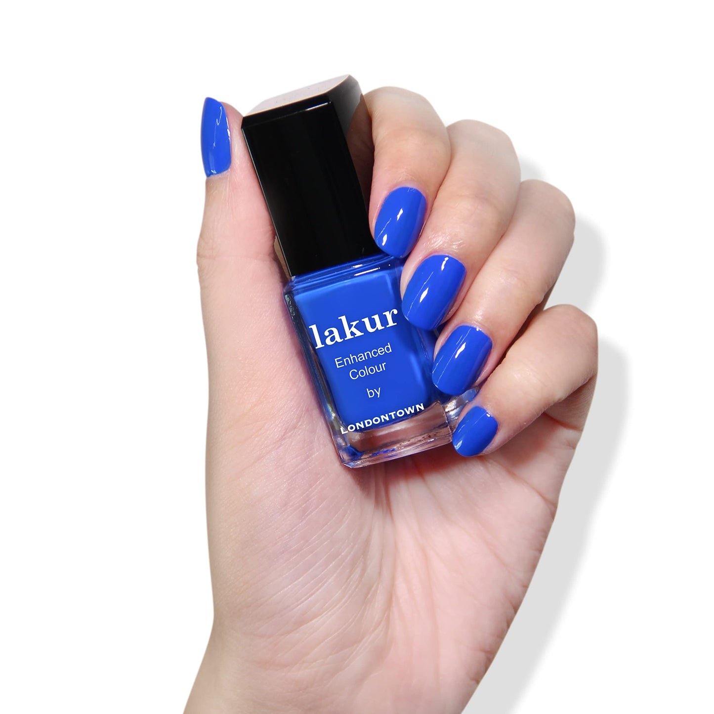 LONDONTOWN Lakur Nail Polish – Blue, Iconic, 0.4 Fl Oz, Long-Lasting, Streak-Free, Chip-Resistant | 21+ Free Non-Toxic Vegan Nail Color, Strengthens & Hydrates Nails