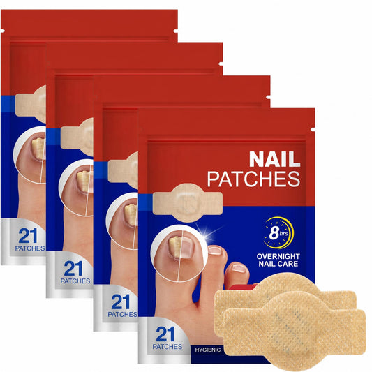 Nail Patches – Overnight Nail Care Support, Thin & Breathable Nail Stickers for Toenails & Fingernails, 4 Pack (84 Patches)