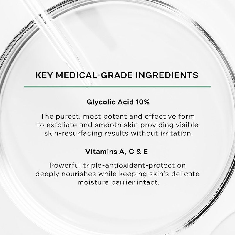 Replenix Glycolic Acid Resurfacing Facial Cleanser, Gentle Medical Grade Exfoliating Face Wash for Skin Discoloration (6.7 fl. oz)