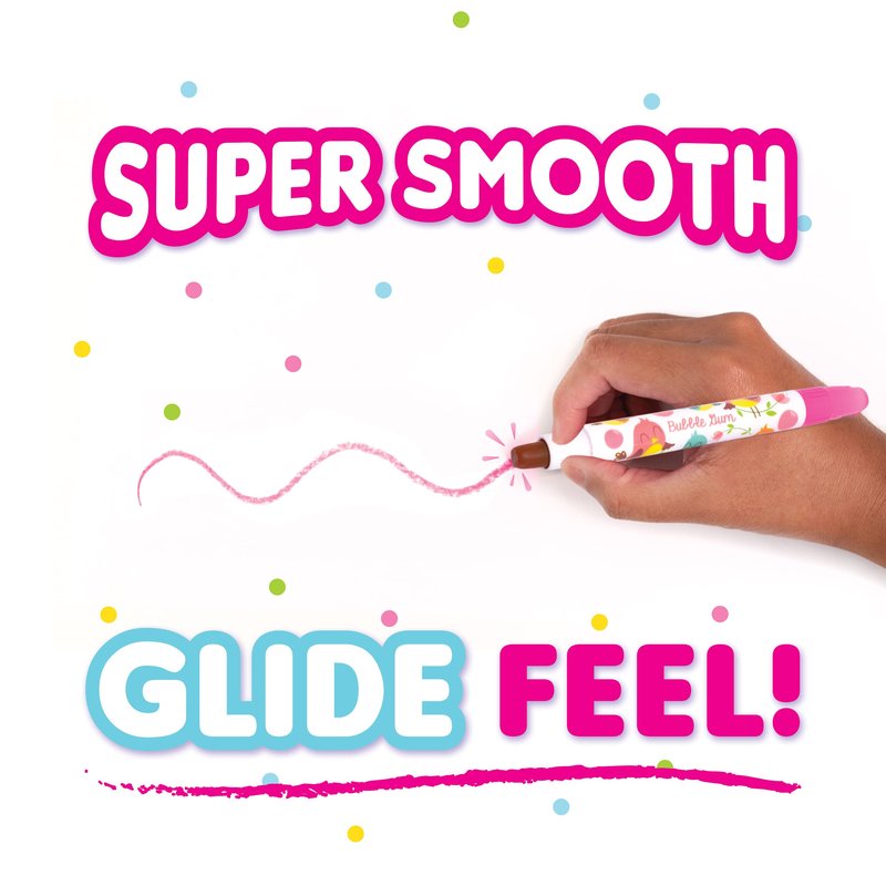 Scentco Spring Smelly Gellies - Patented Gourmet Scented Glidewrite Gel Coloring Sticks, Crayons, Highlighters - 5 Count - Gifts for Kids