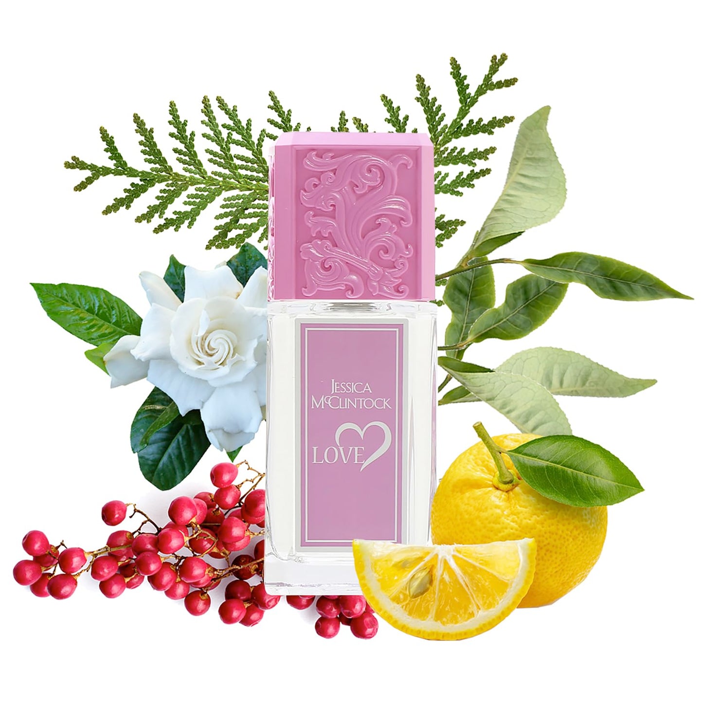Jessica McClintock Love Eau De Parfum Spray for Women, 3.4 oz - Bright Floral Scent with Yuzu, White Tea, Gardenia, Jasmine & Amber, Romantic Long-Lasting Fragrance
