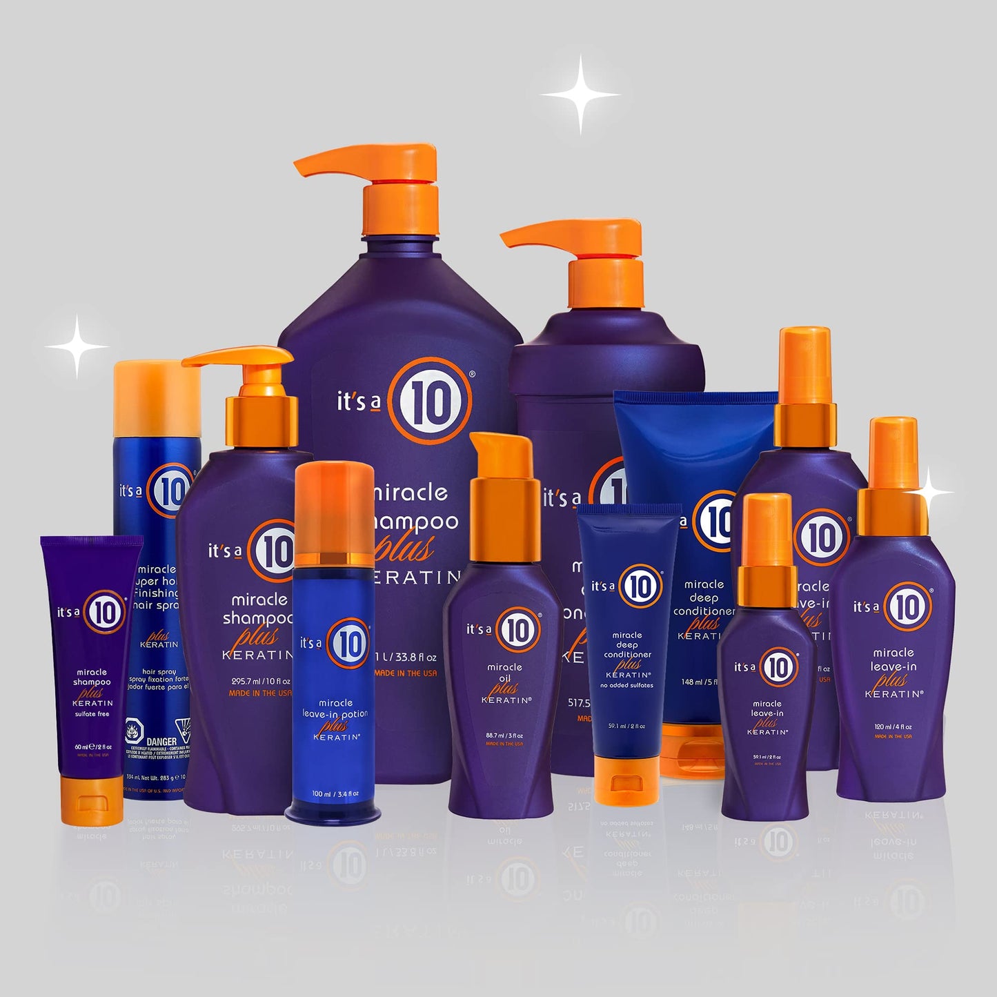 Its A 10 + Keratin Mir Le Size 2z Its A 10 + Miracle Leave-In Plus Keratin, 2 Fl. Oz (Pack of 3)
