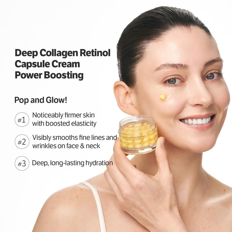 Deep Collagen Retinol Capsule Cream - Hydrate & Reduce Fine Lines | 1.69 fl. oz | Korean Skincare