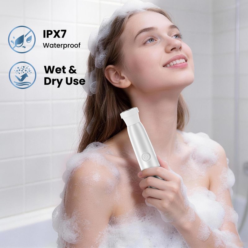 5 in 1 Bikini Trimmer for Women - Electric Razors for Women, Cordless Rechargeable Electric Shaver, IPX7 Waterproof Wet Dry Lady Body Hair Remover for Face Nose Eyebrow Arm Leg Pubic Armpit Bikini