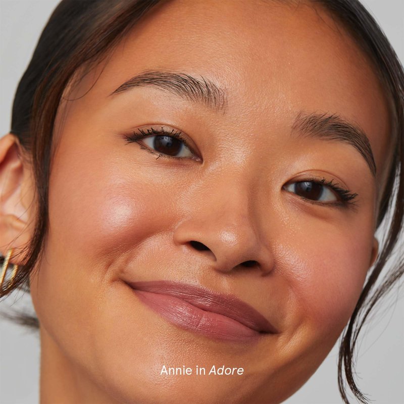 SOSHE Beauty - Ceramide Refillable Lip Silk | Sheer Hydrating, Silky, Buildable Lipstick | Ceramides, Vitamin E, Shea Butter | Cruelty-Free, Certified Plastic Negative (Just Right - Pink Neutral)