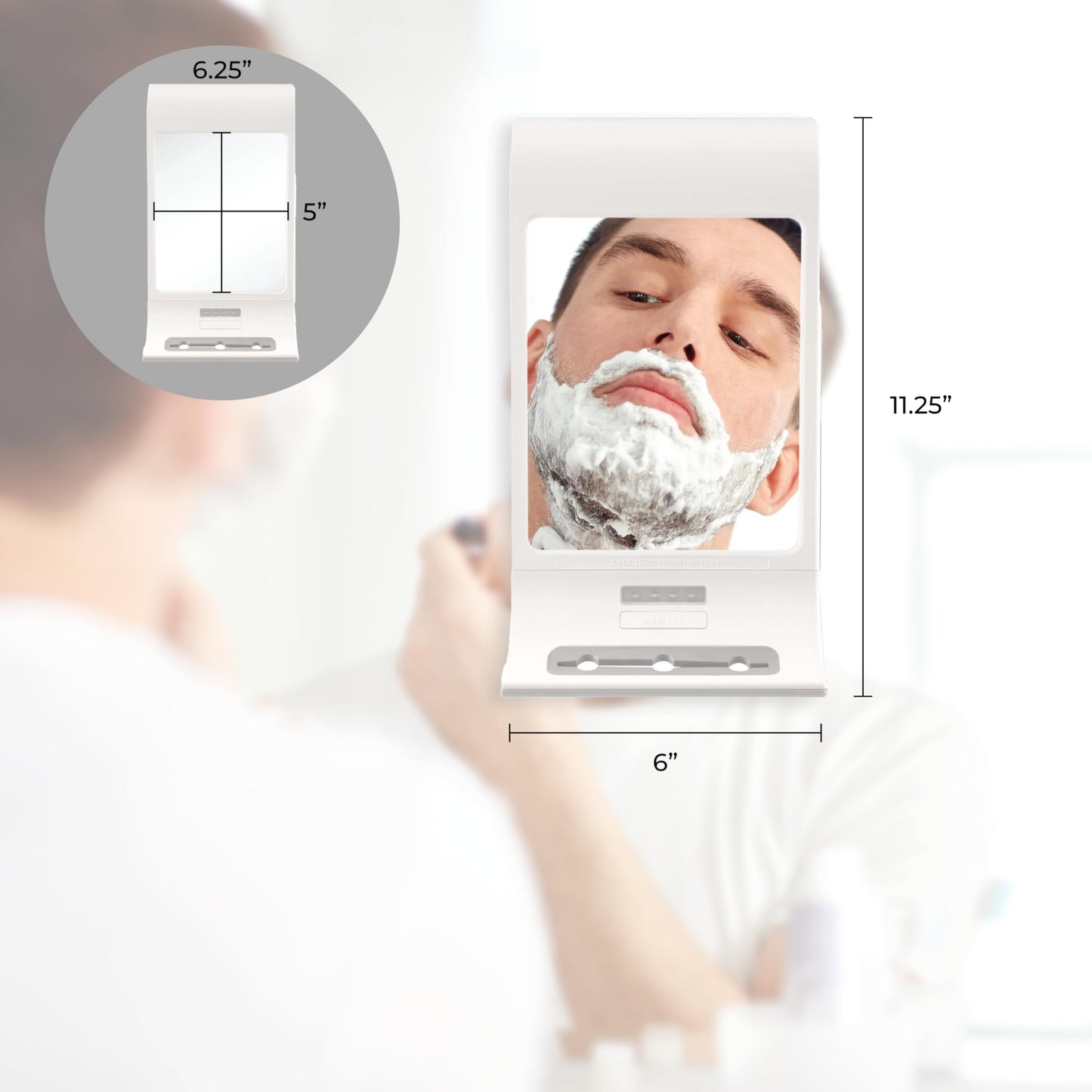 Zadro ZW20TS Z'fogless Water Mirror with Touch LED Light Panel Stainless Steel Like Finish