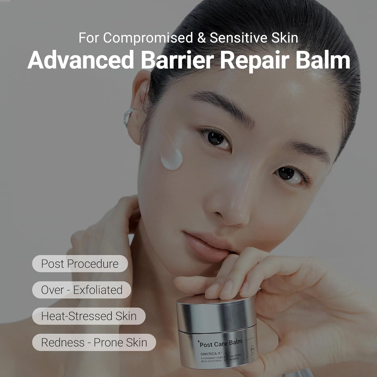 DA EFFECT Post Care Balm - Hydrating Face Moisturizer with TECA & Ginseng Exosome | Soothes Redness & Dryness, 30ml