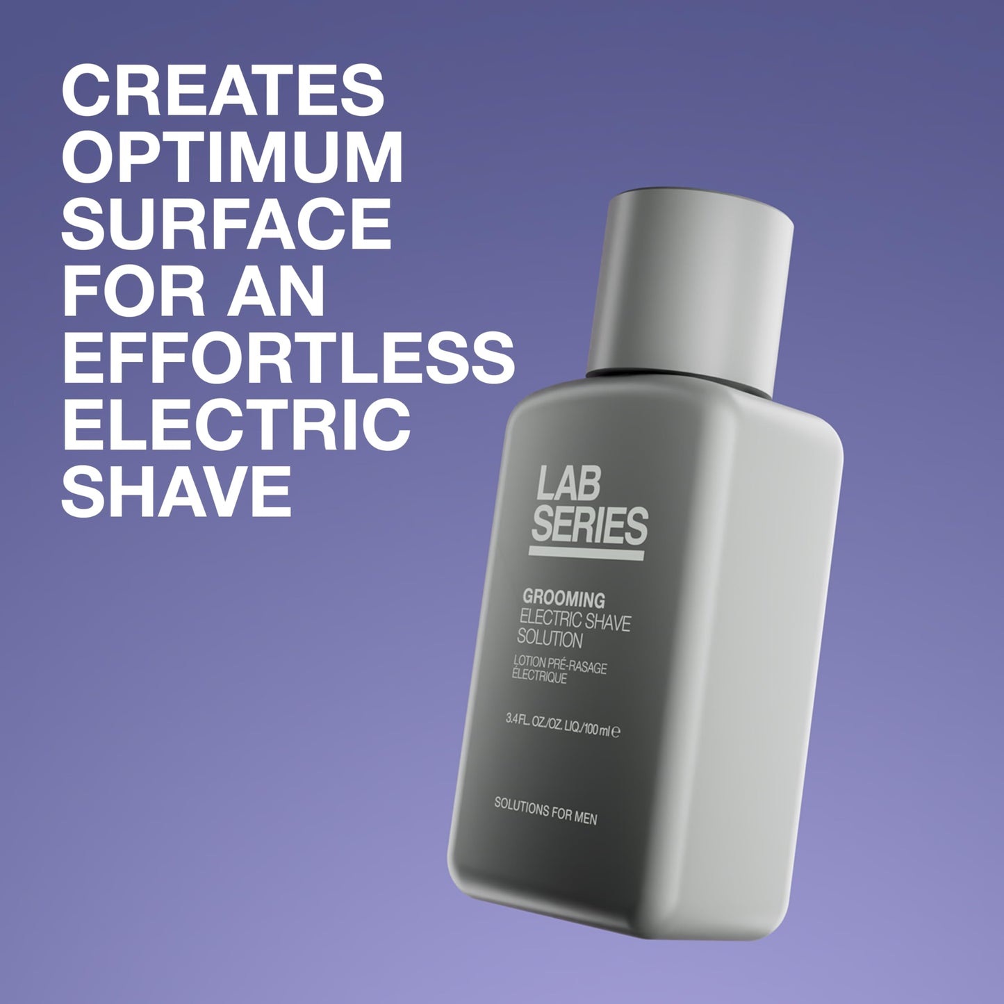 Lab Series Men's Grooming Effortless Pre-Electric Shave Solution - Electric Shave Lotion - Cools & Refreshes Skin - Skin Care for Men, 3.4 Fl Oz