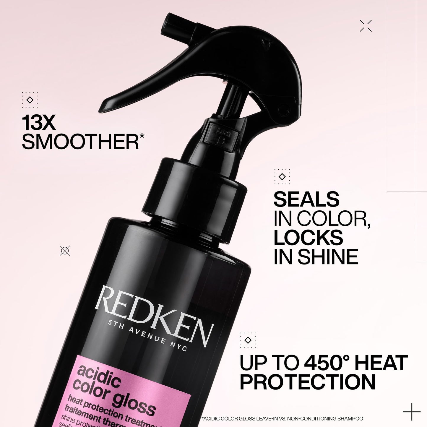 Redken Acidic Color Gloss Heat Protection Leave-In Treatment Spray For Color Treated Hair - Conditions and Adds Hair Shine, Heat Protectant Leave In Conditioner