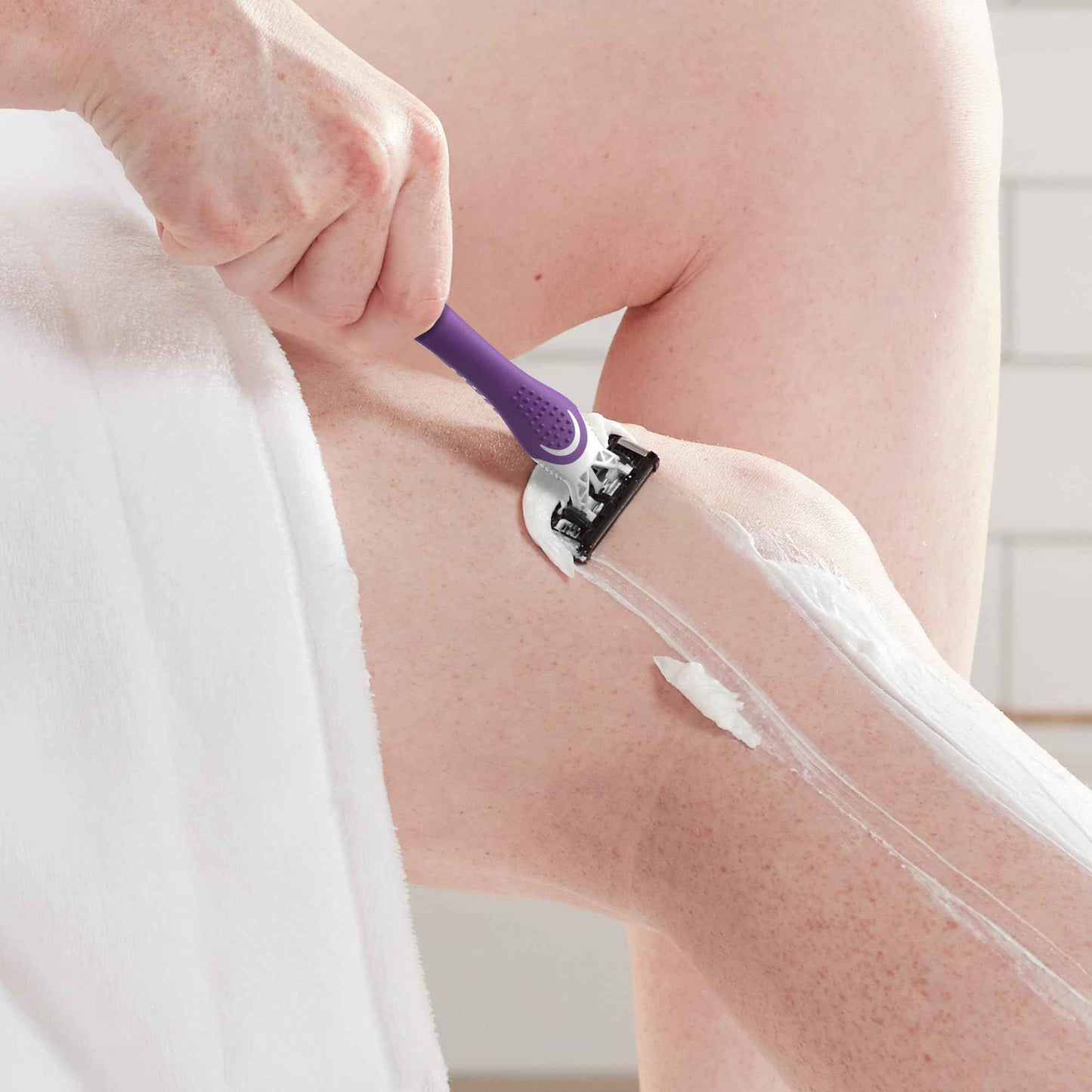 BIC Us. 5-Blade Unisex Disposable Razors For Men and Women, Lubrication Strip For a Smooth, Close Shave, 12-Count