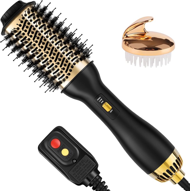 4-in-1 Hot Air Brush - Salon-Grade Styling Tool for All Hair Types | Oval Barrel Design