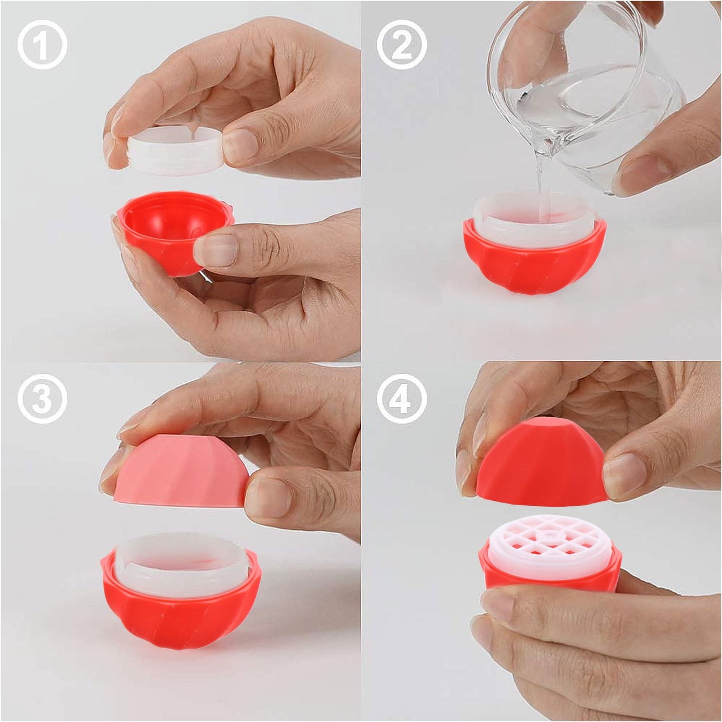 Beavorty 10 Pcs Refillable Lip Balm Containers with Lids Spherical Plastic Tubes for Diy Natural Lip Balms Compact Travel Size 4.7X1.6X1.6 Inches