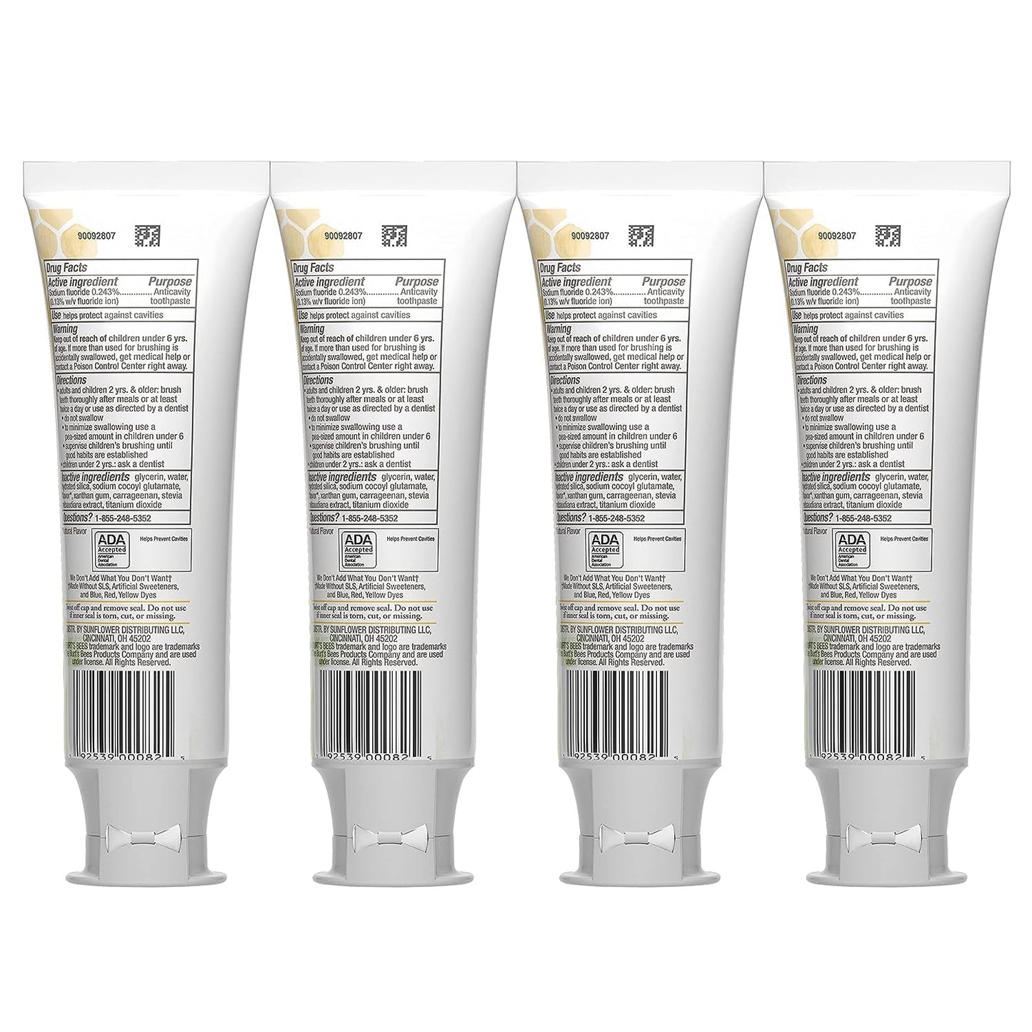 Burt's Bees Kids Toothpaste,Strawberry Flavor,with Fluoride,Strawberry Splash,4.7 oz,Pack of 4