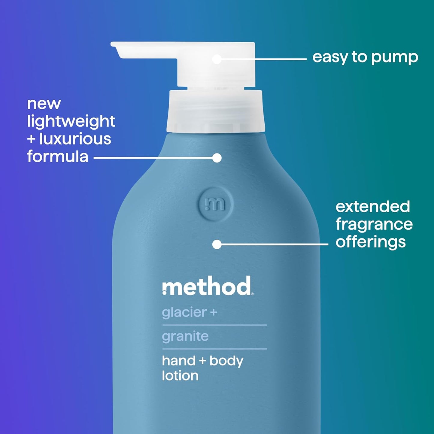 Method Body Lotion - Glacier + Granite | 24-Hour Moisture, 14 oz