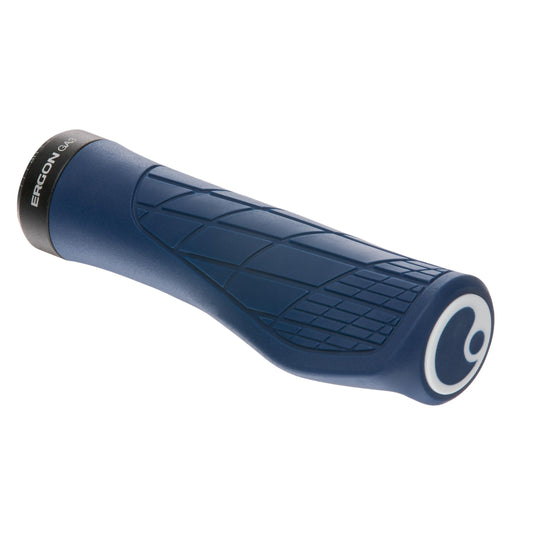 Ergon GA3 Ergonomic Lock-On MTB Grips – Winged Design for Mountain Bike Comfort and Wrist Support, Nightride Blue, Large