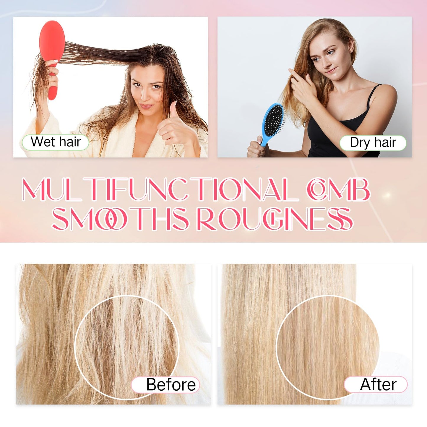 Suclain 30 Pcs Hair Brushes Bulk for Women, Travel Detangling Brush