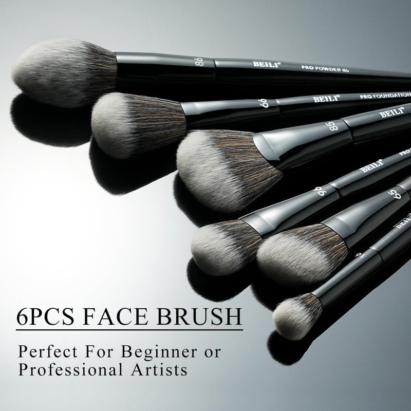 BEILI Makeup Brushes 14Pcs Professional Eyeshadow Brush Set Premium Synthetic Makeup Brushes for Liquid, Cream & Powder Eyeshadow