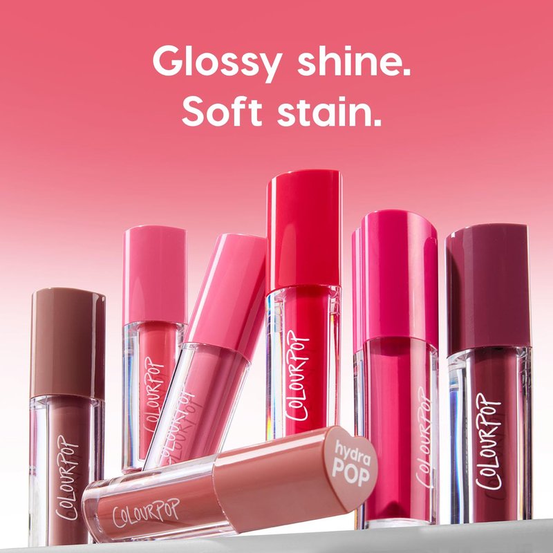 ColourPop HydraPop Glossy Lip Stain - Hydrating Lip Gloss That Fades Into A Soft Tint - Non-Drying & Long-Lasting - Water-Based Gloss-to-Stain Finish - Baby Fox (0.11 Fl Oz)