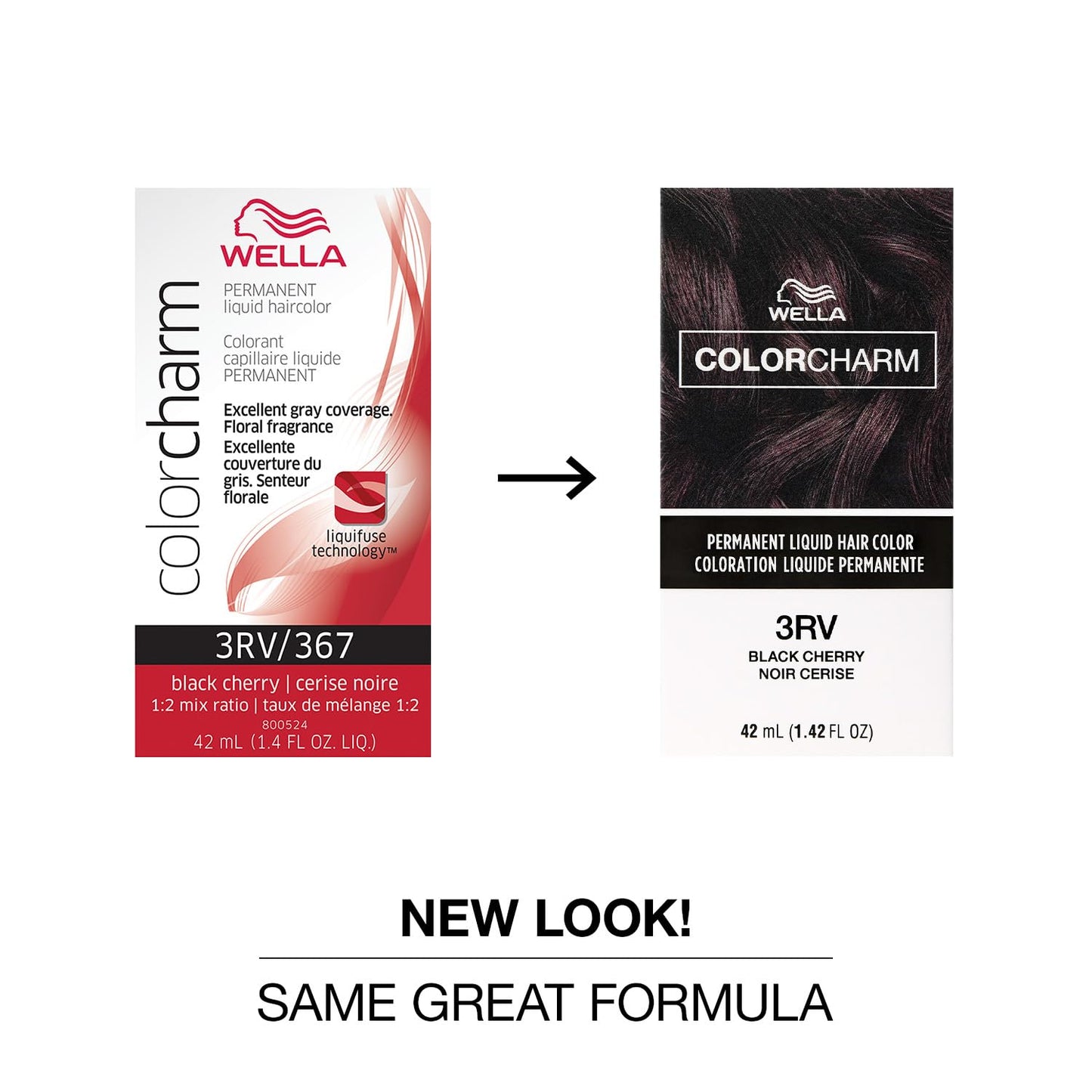 COLORCHARM Permanent Liquid Hair Color | 3RV Black Cherry | Up to 100% Gray Coverage | 1.42 Fl Oz