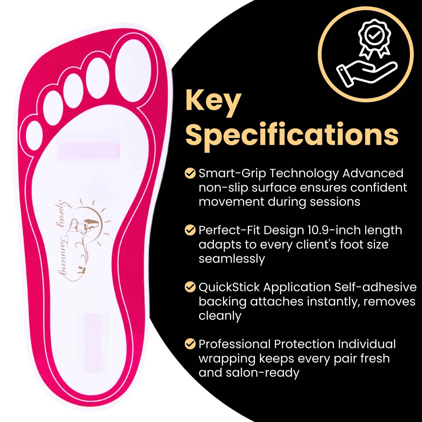 60 Pairs(120 Feets) Disposable Tanning Feet Pads Sunless Airbrush Spray Tent Protect Foot Shaped Spray Tan Sandals