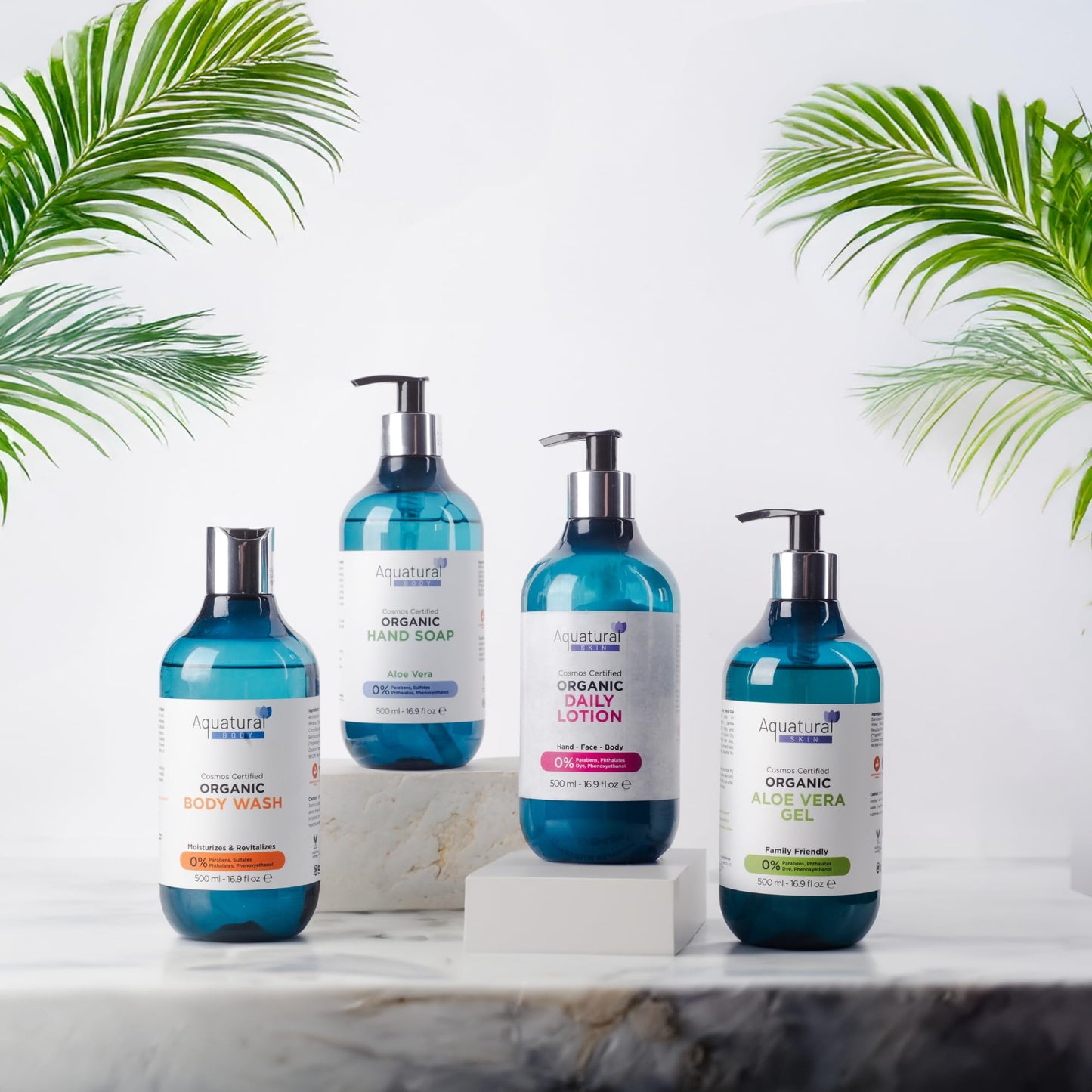 Aquatural Organic Hand Soap - Liquid Hand Soap with Aloe Vera - Plant Based, Cruelty-Free & Vegan - Moisturizing Wash - Paraben Free & Sulfate Free Natural Soap - Lavender Handsoap