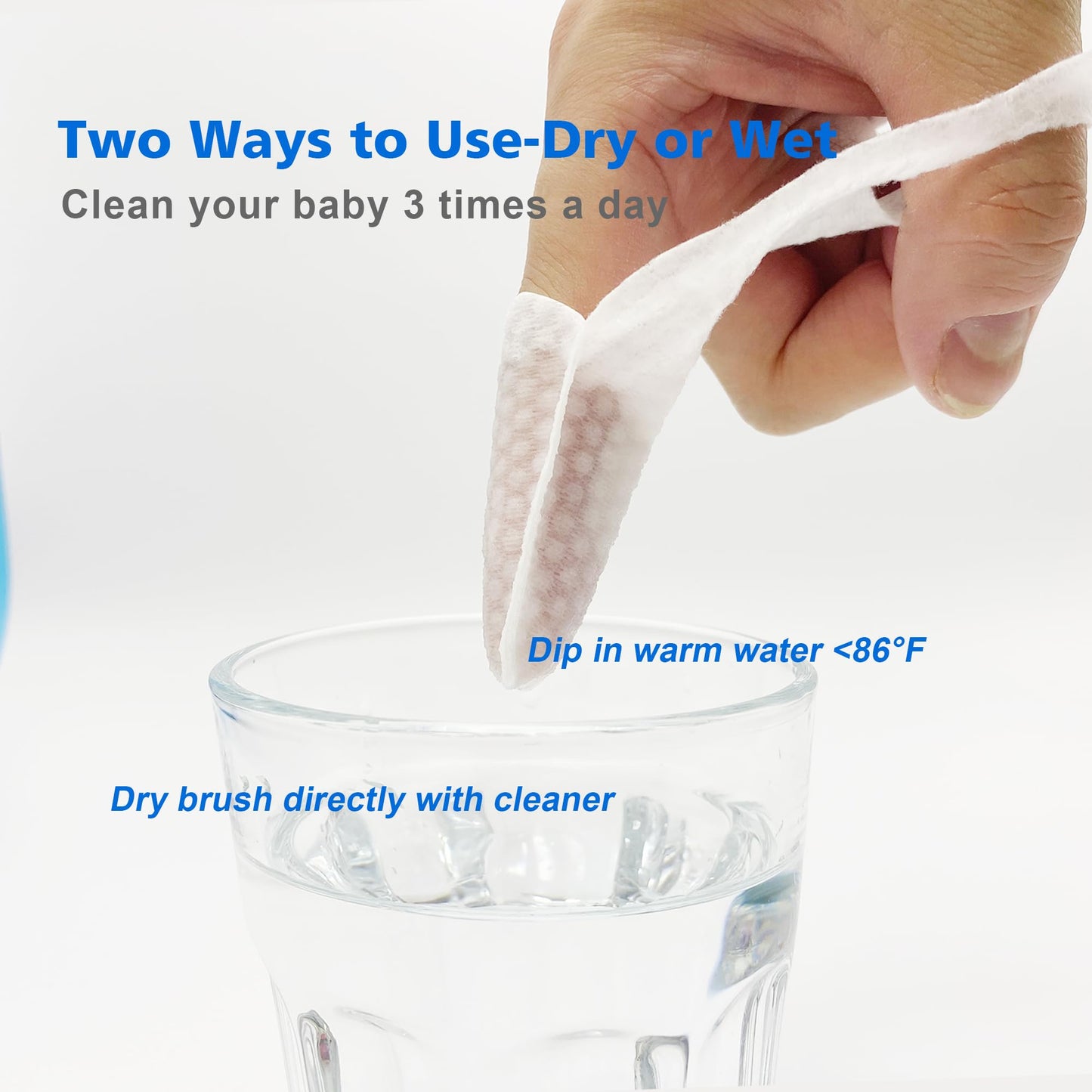 BabyPearl Baby Tongue Cleaner Newborn Finger Toothbrush, 42 Count Disposable Wet and Dry Use Baby Mouth Cleaner, Newborn Oral Care Clean 0-36 Months Toddler Teeth, Gums, Tongue Coating
