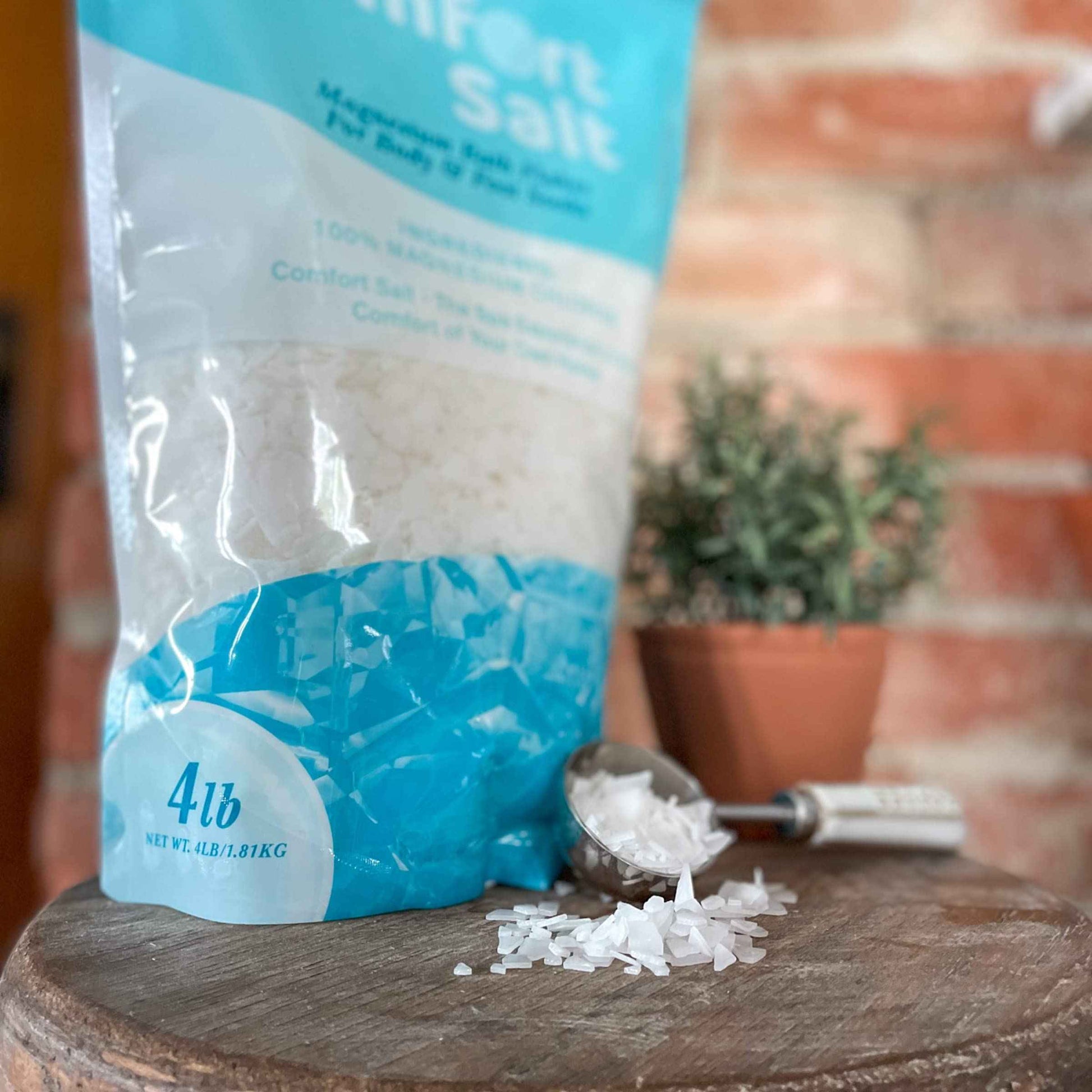 Comfort Salt | Magnesium Bath Flakes | Soak for Relaxation, Recovery, & Wellness | 4 Pound Bag