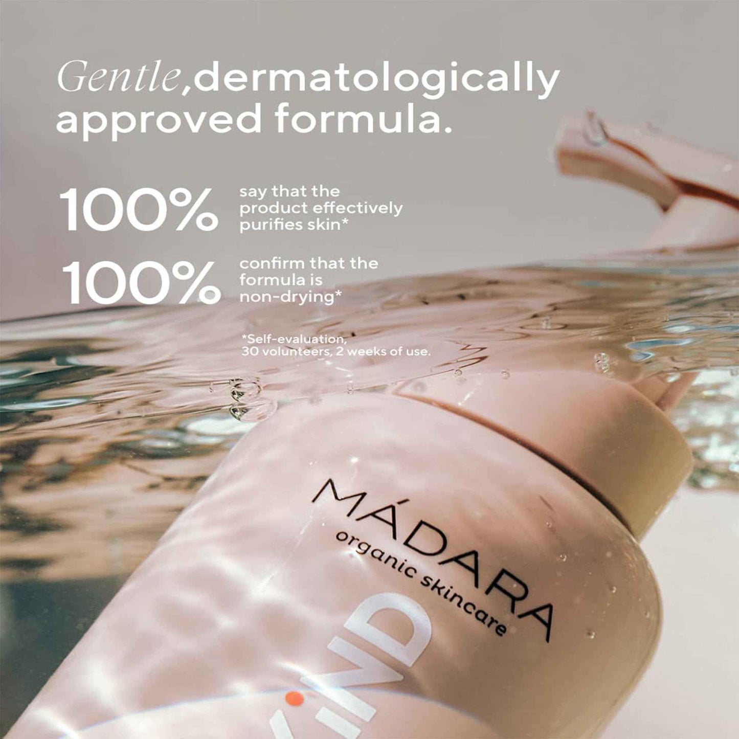 MÁDARA Organic Skincare | KIND Body Wash Foam, 300ml – Organic Certified Baby Bath Wash Cleanser, Gentle Enough For The Whole Family, Sensitive Skin-approved, Soap-free Formula, Ecocert Certified