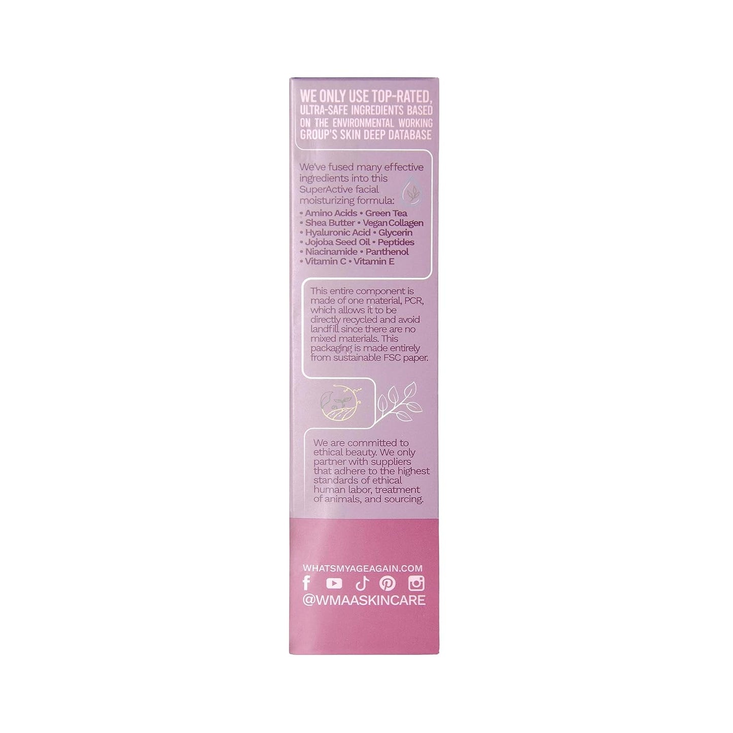 SuperActive Facial Moisturizer - Daily Hydrating Face Cream with Hyaluronic Acid & Niacinamide | Vegan, Cruelty-Free | 60 ml / 2.02 fl. oz.
