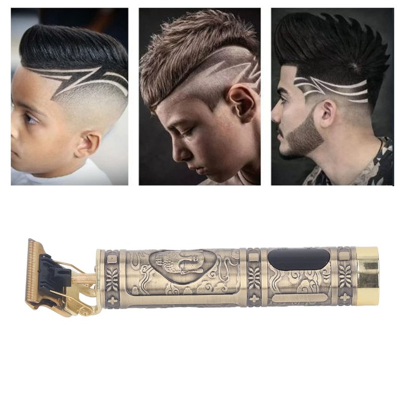 Alomejor Hair Trimmer with LCD Display, USB Charging, Alloy Body, 4 Comb Attachments, Portable, for Travel and Business