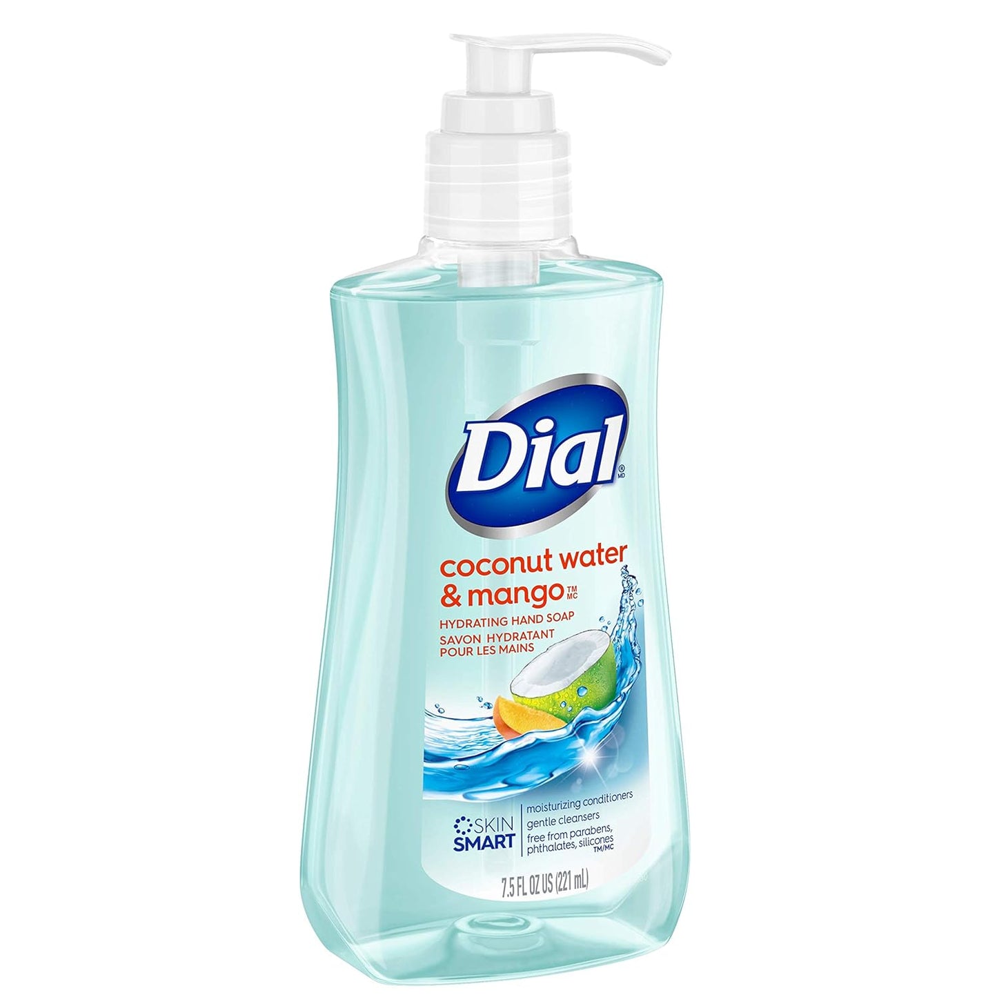 Dial Liquid Hand Soap - Coconut Water & Mango, 7.5oz | Pack of 12