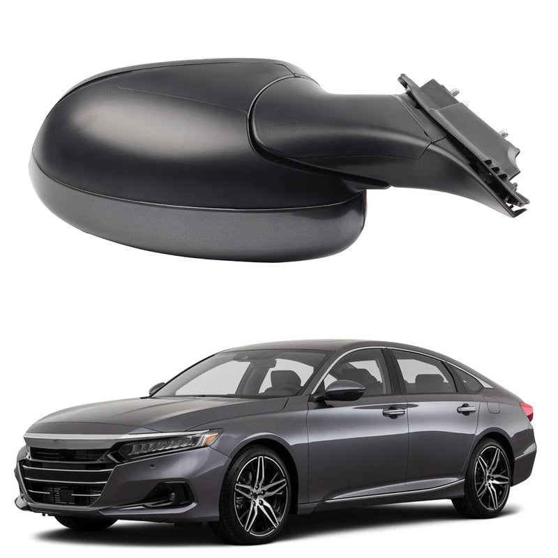 Dasbecan Left Driver Side Mirror Assembly Compatible with Honda Accord LX Sport 1.5T 2018-2025 Power | Non-Heated | Gray Repalces# HO1320328 76258-TVA-A02, Modern Steel Metallic-3Pins
