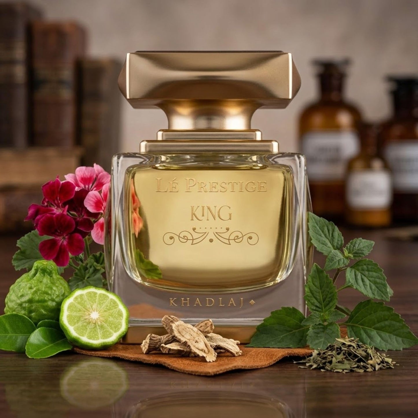 Khadlaj Le Prestige King Eau De Parfum Spray for Men, 3.4 Ounce