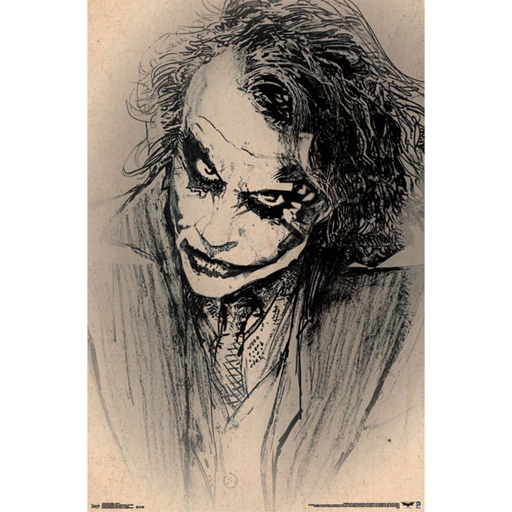 Trends International The Dark Knight Sketch Wall Poster 22.375" x 34"