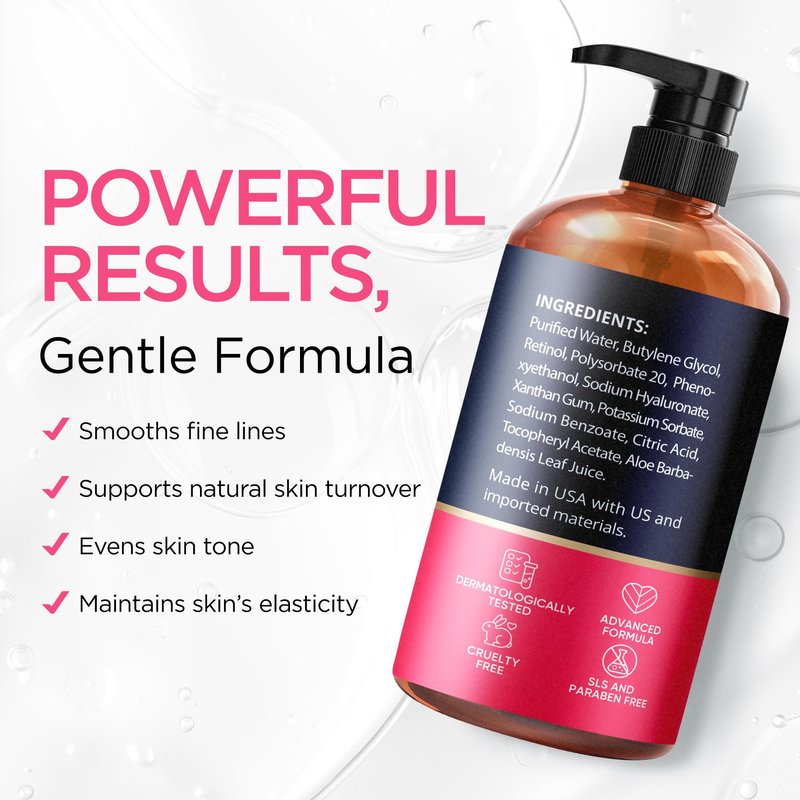 Ember Cloud Retinol Serum for Face (8Oz) with Hyaluronic Acid, Vitamin E & Aloe Vera - Anti-Aging Serum