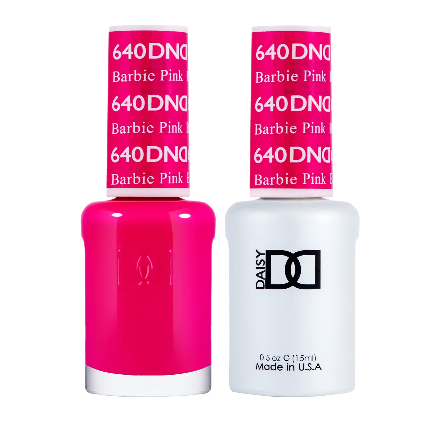 DND Gel Polish Set, Pink Collection, UV/LED Gel Polish and Air Dry Nail Lacquer, Matching Chip-Free Polish Duo, 640 Pink, 0.5 Fl Oz