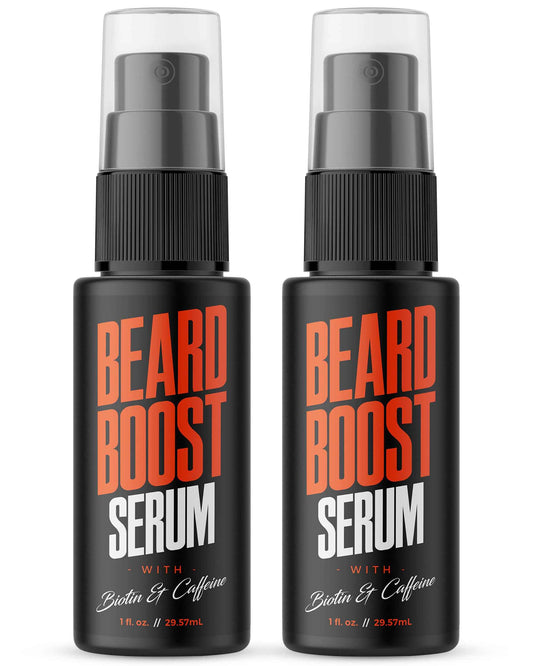 Wild Willies Beard Growth Serum (2-Pack) - Natural Beard Care with Biotin & Caffeine for Healthier, Thicker & Fuller-Looking Mustache - Daily Grooming Routine Nourishes & Hydrates Mens Facial Hair