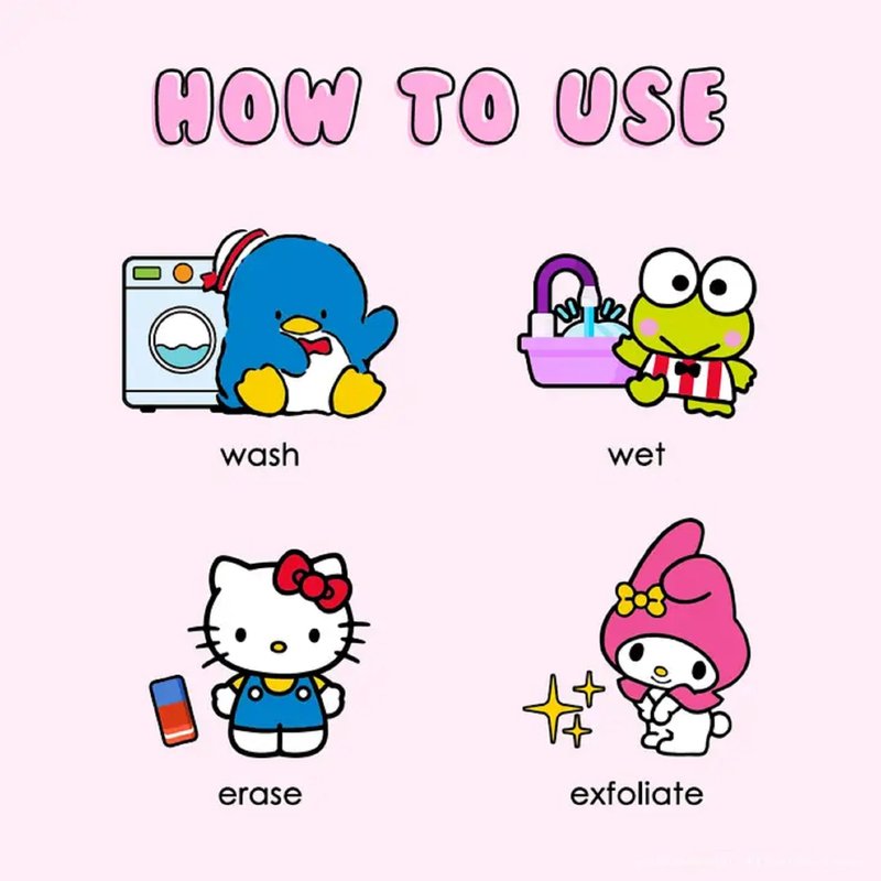The Original MakeUp Eraser 7-Day Set, Erase All Makeup With Just Water, Including Waterproof Mascara, Eyeliner, Foundation, Lipstick, Sunscreen, and More! (Hello Kitty and Friends), 7ct.