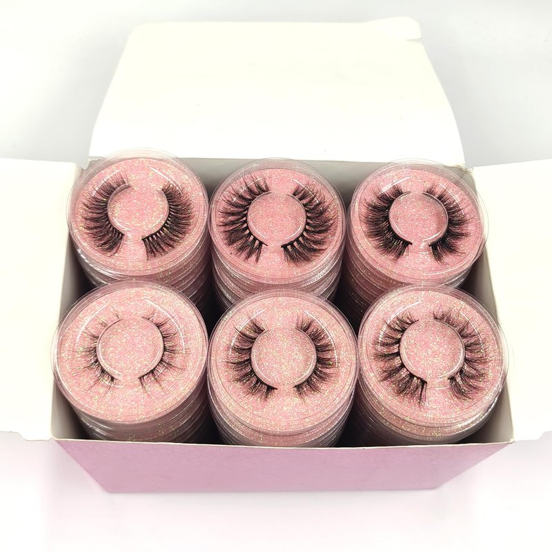 U-Hotmi Wholesale Fales Eyelashes, Mink Lashes Thick 5D Volume Natural Fake Lashes Pack(50 Pairs)