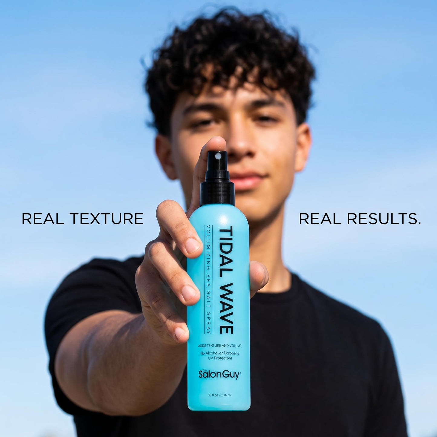 THESALONGUY Tidal Wave Sea Salt Spray for Hair – Volumizing & Texturizing Beach Wave Spray for Men & Women | Matte Finish, Light Hold, Alcohol-Free | All Hair Types | 8 oz