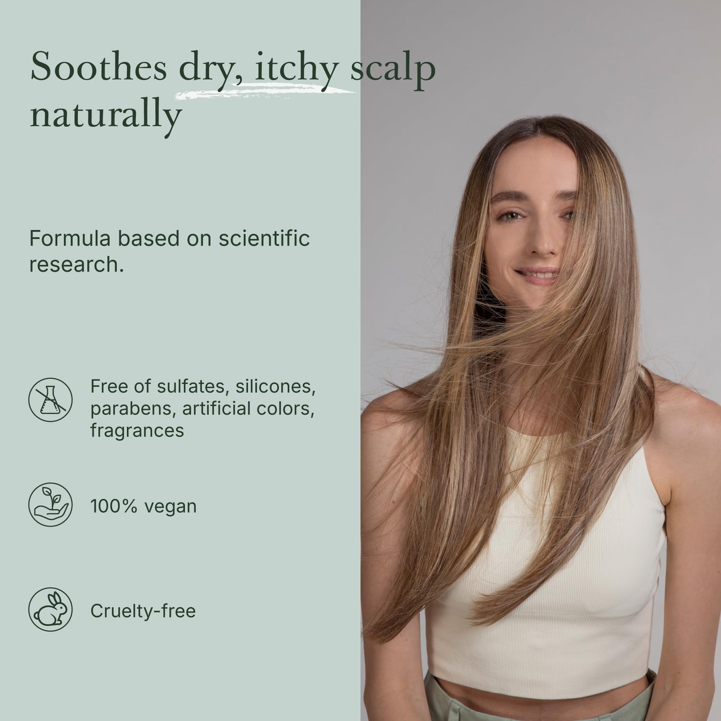 Good&All Dry Itchy Scalp Treatment - Leave-in Itch Relief with Peppermint & Bisabolol, Fragrance-Free, Paraben-Free, Vegan, Cruelty-Free - 5.58 fl oz