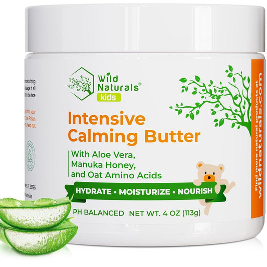 Baby Eczema Cream - Moisturizer for Dry, Itchy, Sensitive Skin & Diaper Rash - Long-Lasting Body Butter Lotion for Calming & Itch Relief (4oz)