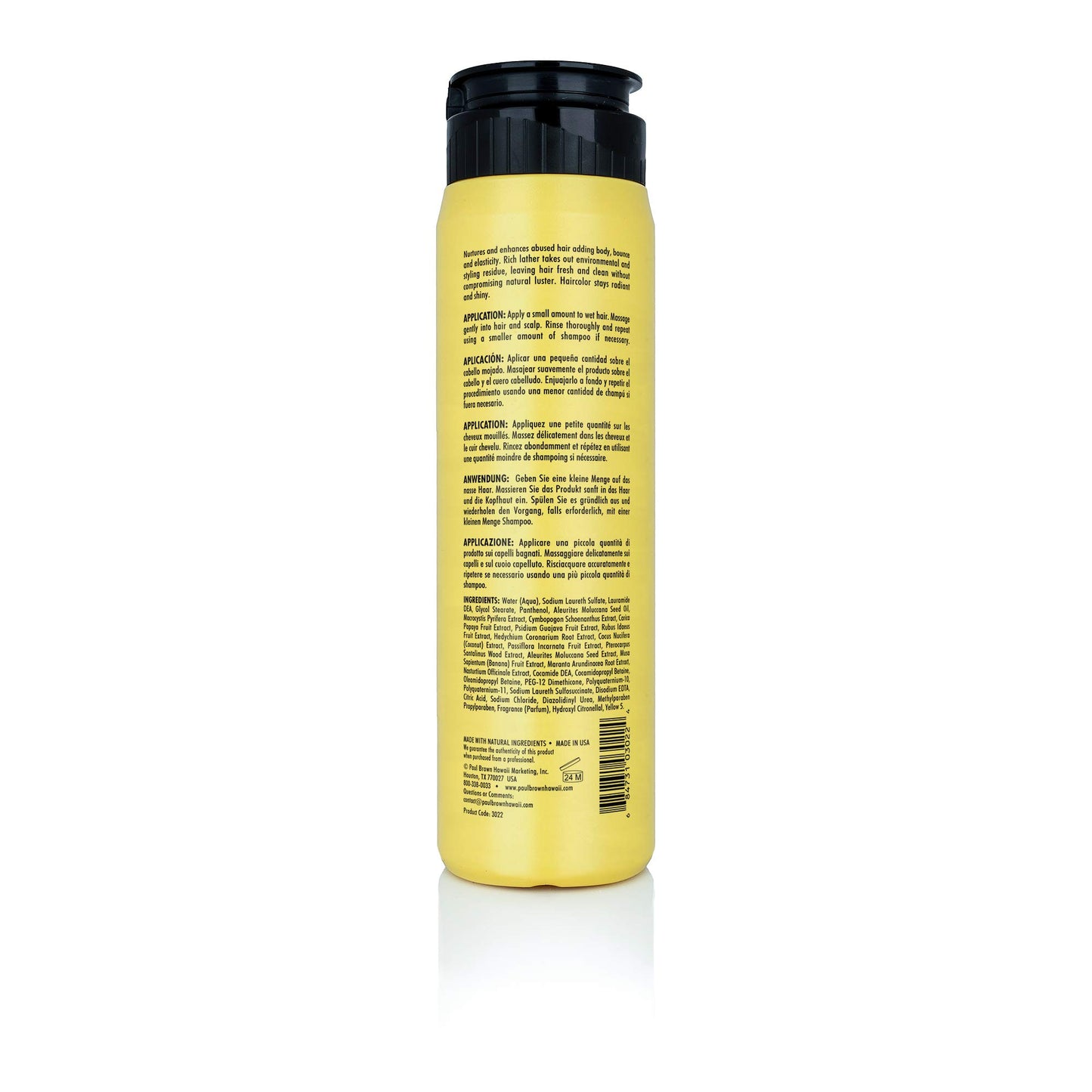 Paul Brown Hawaii Washe Elite Shampoo | Hydrate & Treat Damaged Hair | Moisturizing Hair Product, Safe for Color-Treated Hair, Antioxidant-Rich Kukui Nut Oil (10 oz.)