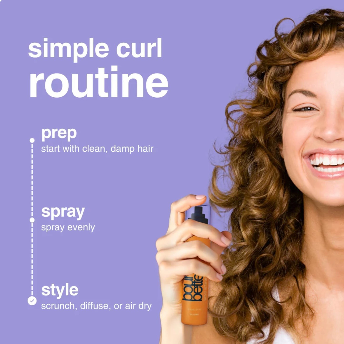 Bounce Better Wave Activator Leave in Conditioner Spray for Curly and Wavy Hair, Anti-Frizz Formula For Split Ends & Breakage
