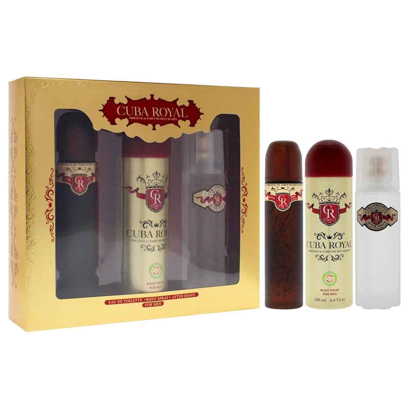 Cuba Royal Men's 3-Piece Gift Set | Fragrance, Aftershave & Shower Gel