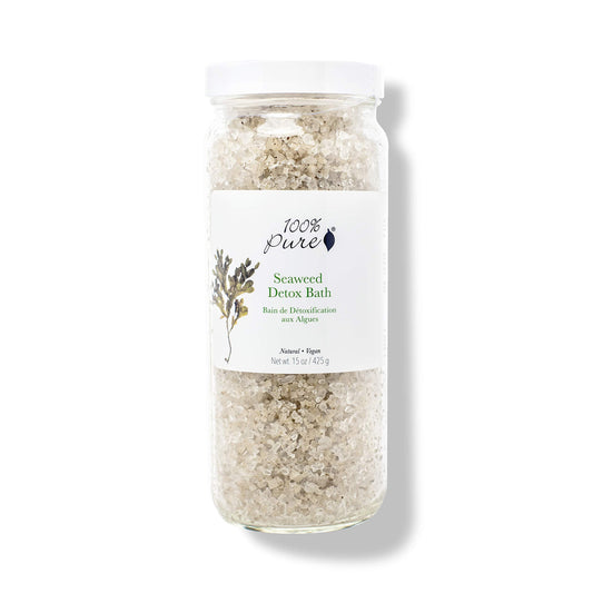 100% PURE Seaweed Detox Bath Soak, Bath Salts for Relaxation, Made with Eucalyptus Essential Oil, Spa Kit for Home, Bath Soak with Essential Oils - 15 Oz