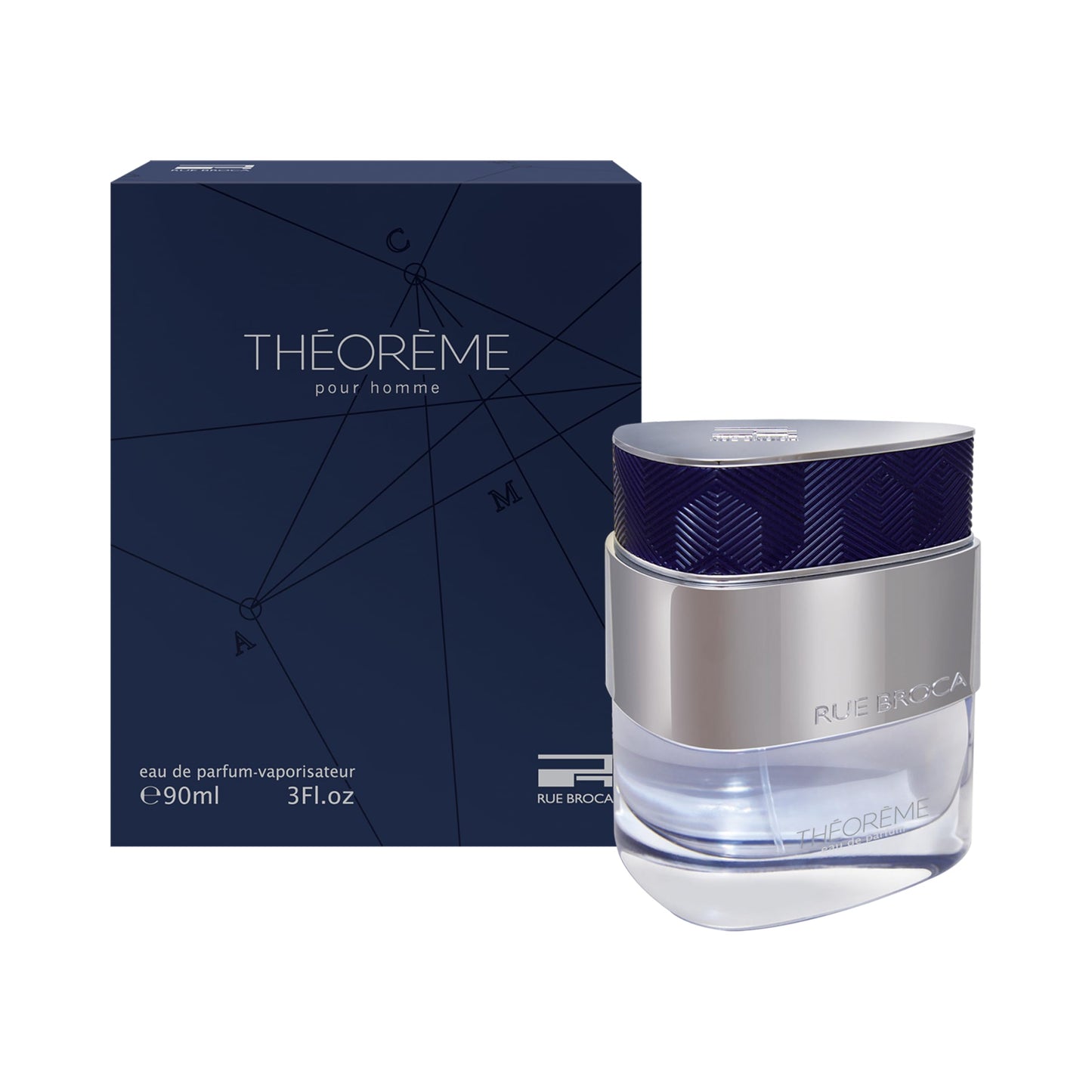 Rue Broca Theoreme Eau de Parfum Spray For Men, 3.0 Fl. Oz – Bold and Masculine Fragrance with Citrus, Amber, and Patchouli