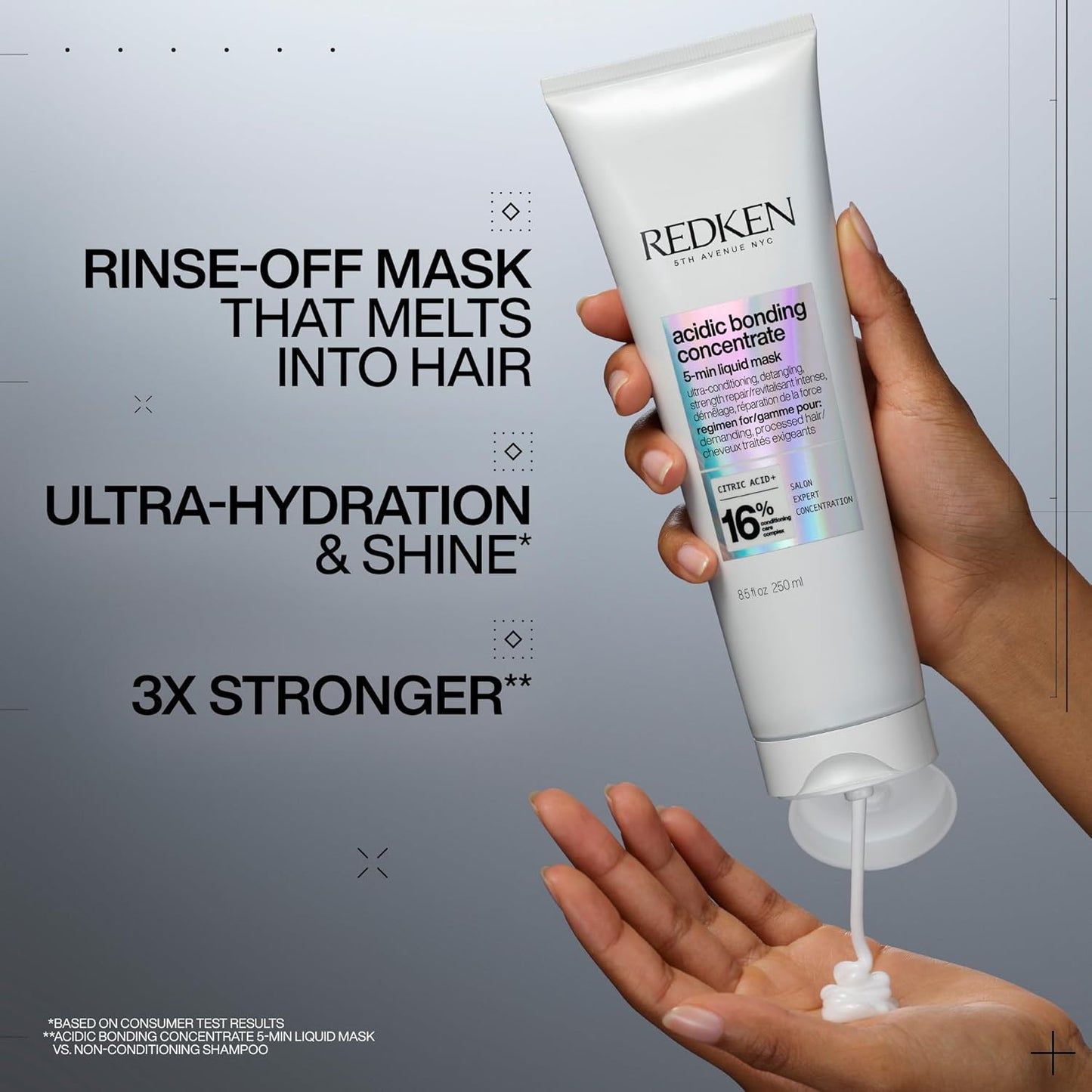 Redken Acidic Bonding Concentrate Hair Mask - Hydrating Bond Building Formula for Dry, Damaged Hair | 5-Minute Treatment