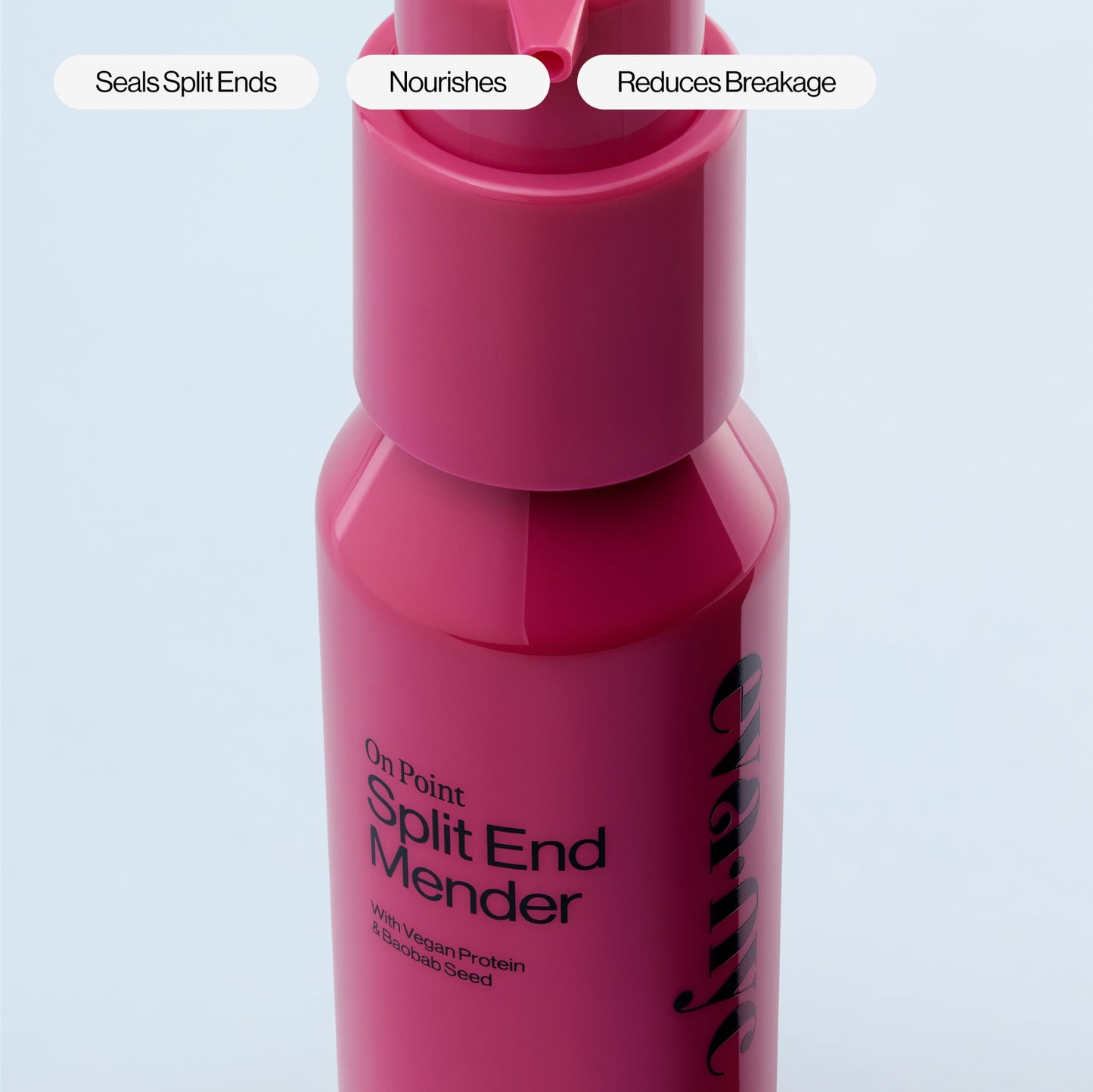 Eva NYC Split Ends Treatment for Dry Damaged Hair - Reduce Breakage + Seal Split Ends with Vegan Protein + Baobab Seed - Serum for Softer Stronger Hair - Travel Size - Vanilla Scent - 2 fl oz