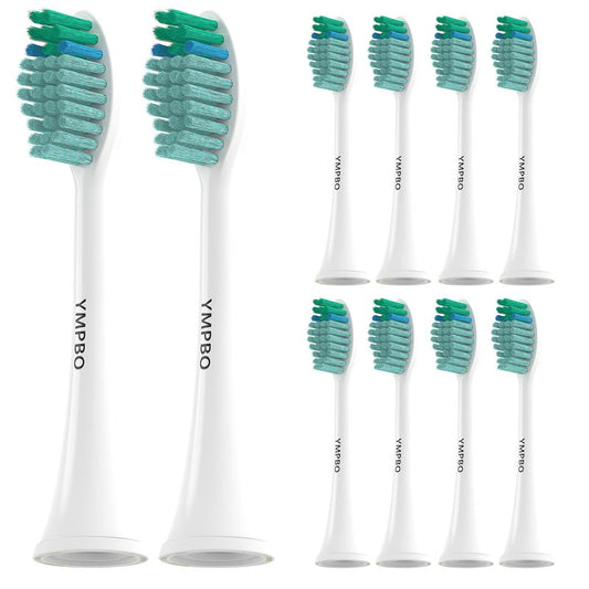 YMPBO 10 Pack Toothbrush Replacement Heads Compatible with TAO Clean Sonic Toothbrush Adults, Tooth Brush Head Toothbrush Heads Refill, Medium Bristles, Whitening